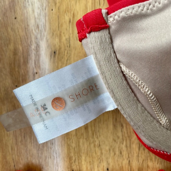 Shade & Shore Underwire Bikini Top & Ruffle High Leg Cheeky Bottom - Red - Picture 10 of 10